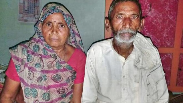 Chiddi Sharma and his wife at their residence Source: The Hindu 