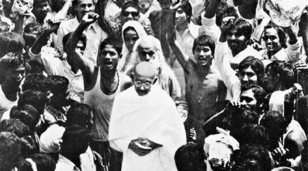 M.K. Gandhi at Champaran, Bihar 