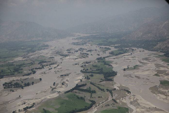 An aerial view of the ongoing flood situation in Pakistan/ Source:Wikimedia Commons