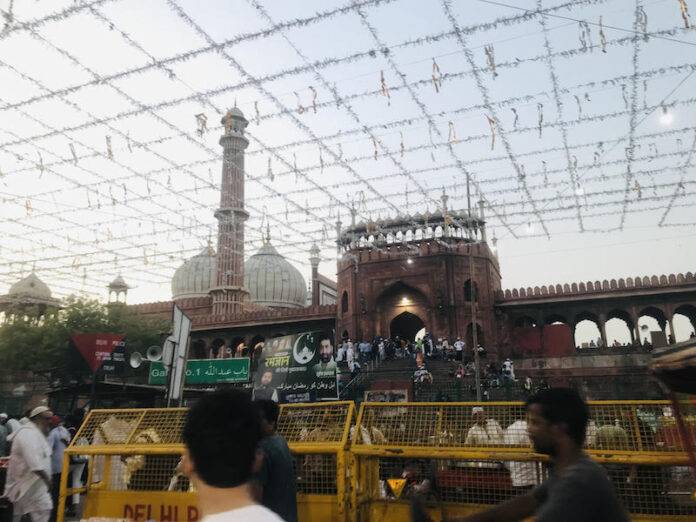 Delhi's iconic Jama Masjid amid Ramadan festivities.